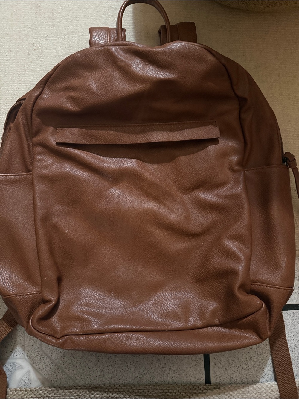 Universal Thread Chestnut Brown Faux Leather Backpack